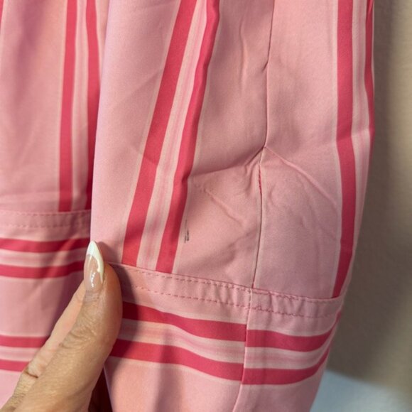 Pink Striped Sleeveless 2 Piece Shorts Set - Picture 2 of 5
